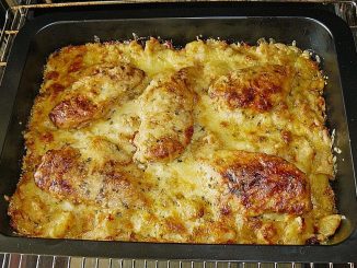 Bratkartoffelauflauf mit Schnitzel