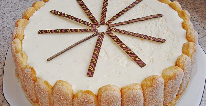 Philadelphia Torte mit Mandarinen und Löffelbiskuits
