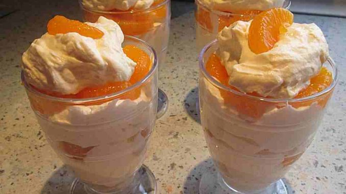 Mandarinen Dessert mit 3 Zutaten! - Schnelle Rezept