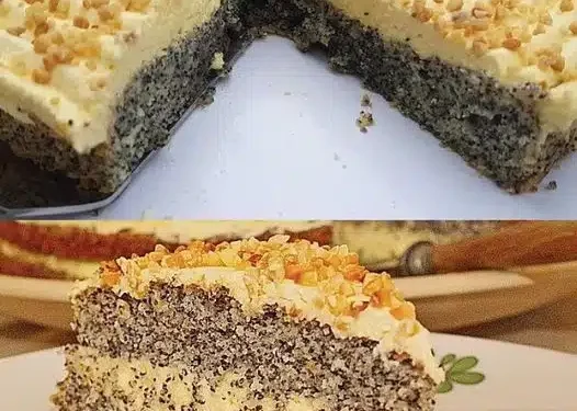 Mohnkuchen mit Paradiescreme, So cremig und einfach lecker!