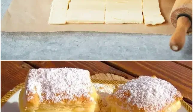 Vanillecremepudding im Blätterteig mit nur 4 Zutaten!