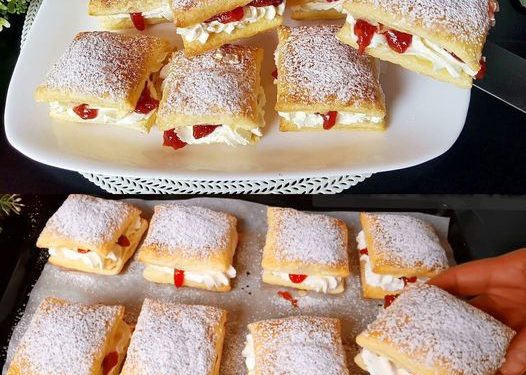 Gefüllte Blätterteig Teilchen