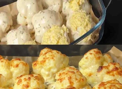 Käse überbackener Blumenkohl - Schnelle Rezept