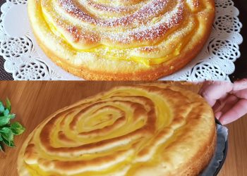 Apfelkuchen mit Vanillepudding, schmeckt nicht nur bei Oma gut!