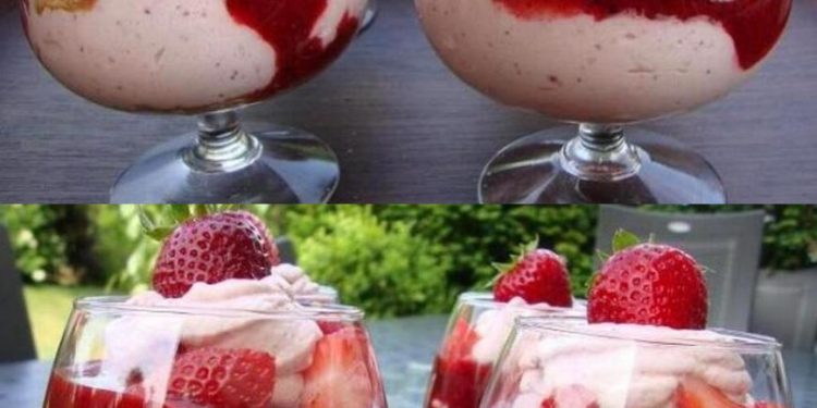 Erdbeer Quarkdessert in nur 5 Min!