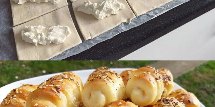 Omas Hefehörnchen mit Schafskäse, das essen alle gern sooo lecker!