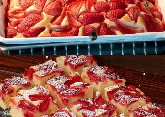 Der ist sauleckeeer, Erdbeerkuchen 5 Minuten bereit für den Ofen