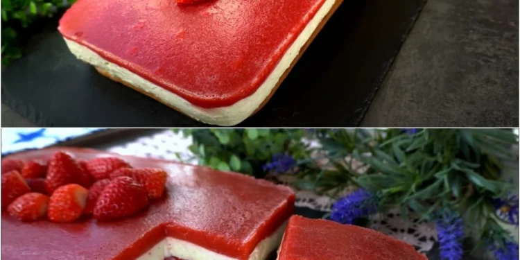 Erdbeerkuchen mit Vanillepudding – Sehr cremig, sehr lecker!!