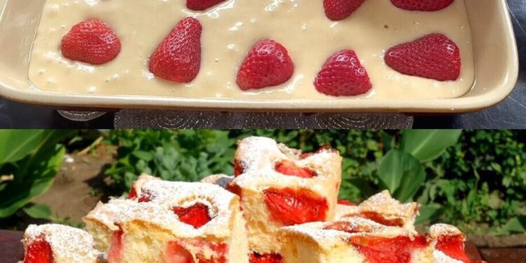 Erdbeer-Joghurt-Kuchen in nur 5 Minuten und Sie werden ihn IMMER wieder backen wollen!