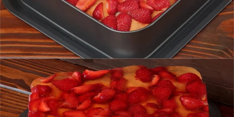 Ein einfacher Erdbeerenkuchen – so einfach, dass er nicht einfacher sein könnte