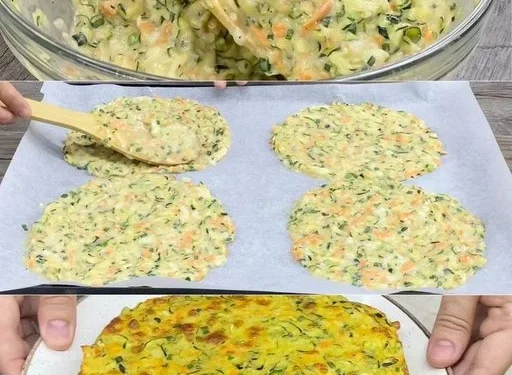 Zucchini, Eier, Mehl, Karotte und Mozzarella! Sie sind wirklich außergewöhnlich