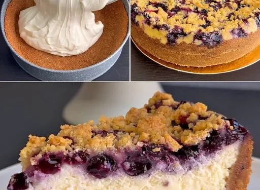 Krümelig und supercremig Dieser BLAUBEERKÄSEKUCHEN ist spektakulär!