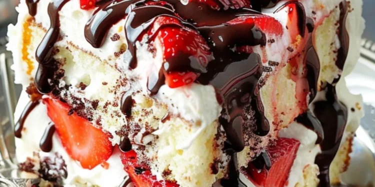 Klassischer Erdbeer-Brezel-Genuss