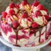 Himbeer-Rippel-Eiscreme-Kuchen