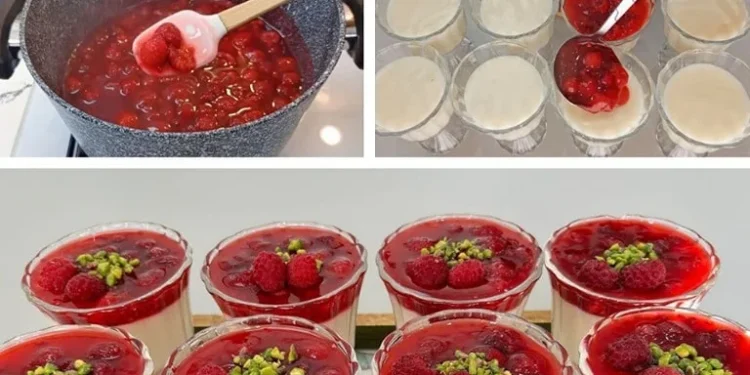 Wie man ein leckeres Himbeer-Dessert zubereitet