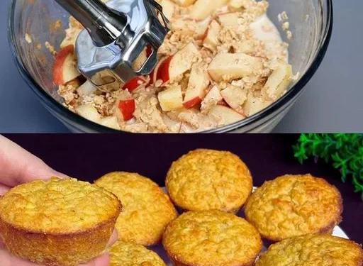 Apfelmuffins mit 60 g Haferflocken gut zum abnehmen