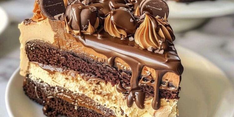 Schokoladen-Erdnussbutter-Käsekuchen