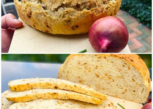 Zwiebelbrot ohne Hefe mit 250 g Magerquark