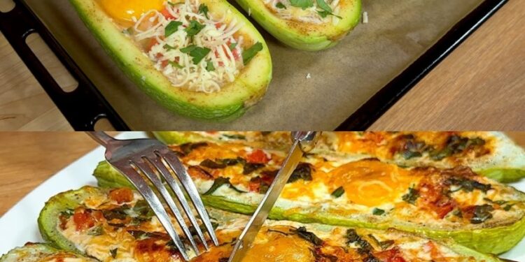 Kein Frittieren! Gefüllte Zucchini-Boote, die alle verrückt machen