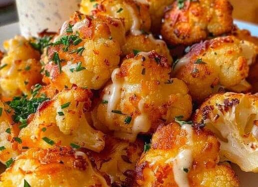 Backofen Blumenkohl mit Kase ich nehme 1/2 Tasse Reibekäse