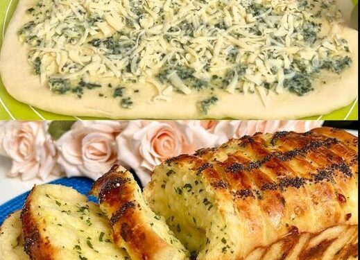 Schmeckt dermassen lecker, Knoblauchbrot mit 120g Parmesankäse