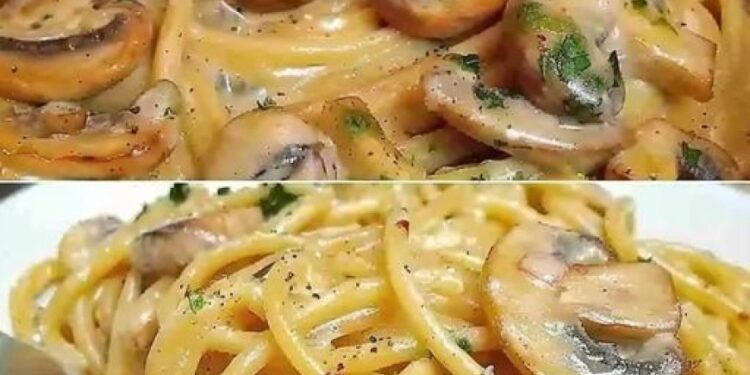 Einfach saulecker, Champignons Spaghetti aus der Pfanne