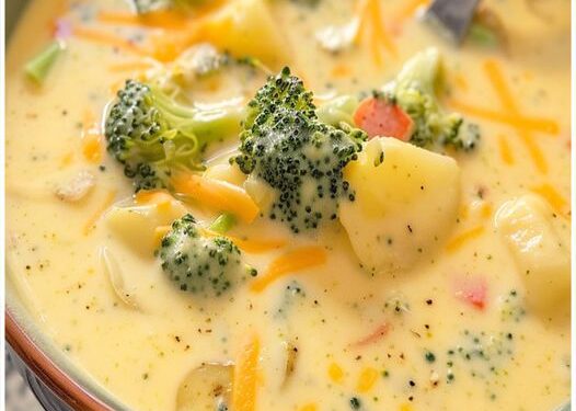 Brokkoli Kartoffel Suppe mit Kase in 20 Minuten gekocht