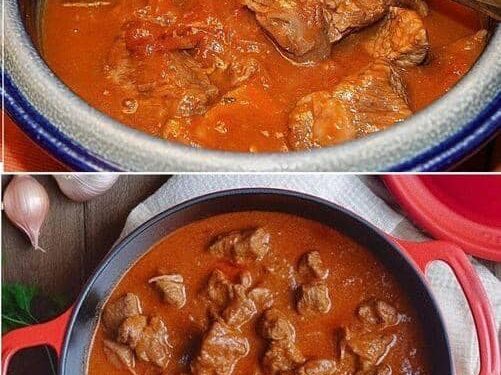 Omas Uraltes Gulasch Rezept mit 1 kg Rindfleisch absolut Klasse