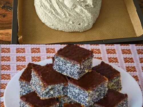Mohnkuchen mit 10 Minuten Zubereitungszeit, ein Tassenrezept!