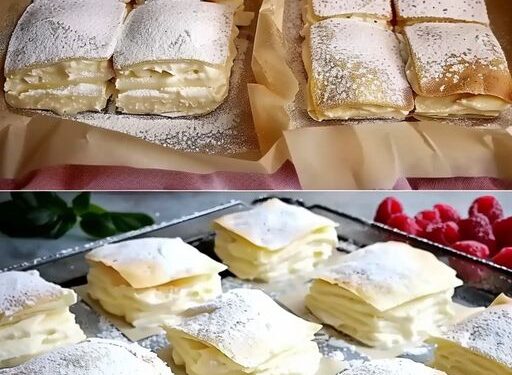 Ich nehme 4 Zutaten und bereite Vanillecremepudding im Blätterteig