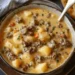 Hamburger Suppe mit 500g Hackfleisch macht lange satt, schnell zubereitet