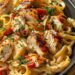 Tagliatelle mit 150 g Hähnchenbrustfilets sowas von lecker