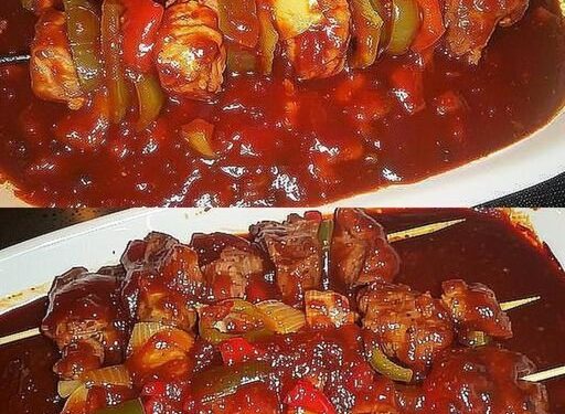 Schaschlik mit selbstgemachter Schaschliksoße & 350 g Schinkenspeck