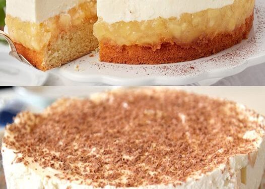 Ich verühre 500 g Magerquark mit 250 g Mascarpone fur die Apfeltorte