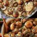 Knoblauch mit 450 g frische Champignons in Leckere Rahmsoße