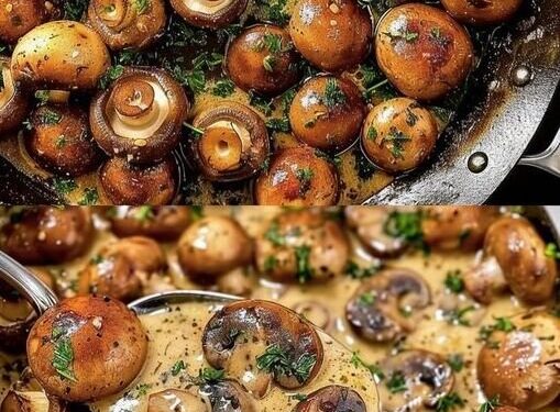 Knoblauch Champignons In Leckere Rahmsoße in 20 Minuten