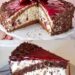 Stracciatella Kirsch Torte mit 1 Glas Kirschen ein Traum