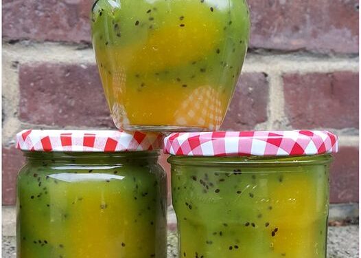Mango Kiwi Marmelade für 6 Gläser einfach zuzubereitend