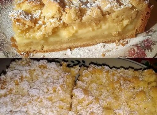 Streuselkuchen mit 150 g Butter und 2 Packung Vanillepuddingpulver