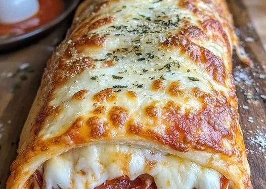 Blätterteig Strudel mit Peperoni und Käse in 15 Minuten