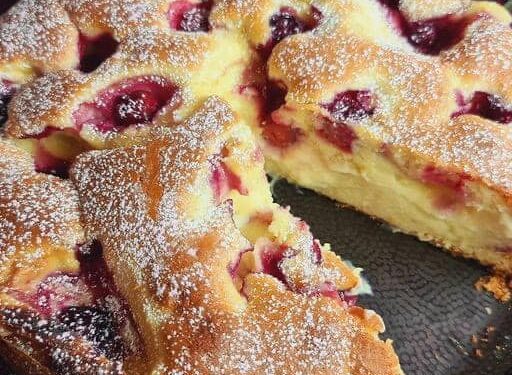 Jedes Stück zerfällt im Mund, Kirschkuchen mit 1 Packung Puddingpulver