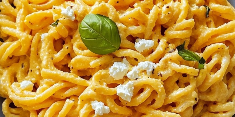 Kürbis Pasta mit Feta – Cremig & Herbstlich!