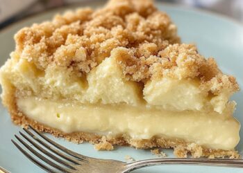 Apfel-Pudding-Kuchen mit Streuseln – Saftig & Knusprig