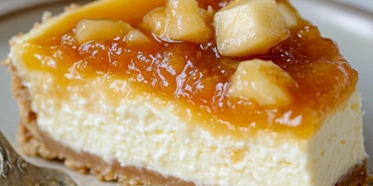 Weihnachtlicher Käsekuchen mit Bratapfel – Ein winterlicher Genuss!
