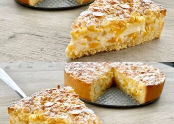 Jeder sucht nach diesem Rezept, Neujahrskuchen mit 200 g Pfirsiche!