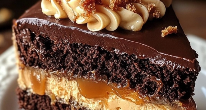 Schokoladen-Karamell-Toffee-Crunch-Kuchen 🍫🍯🍰