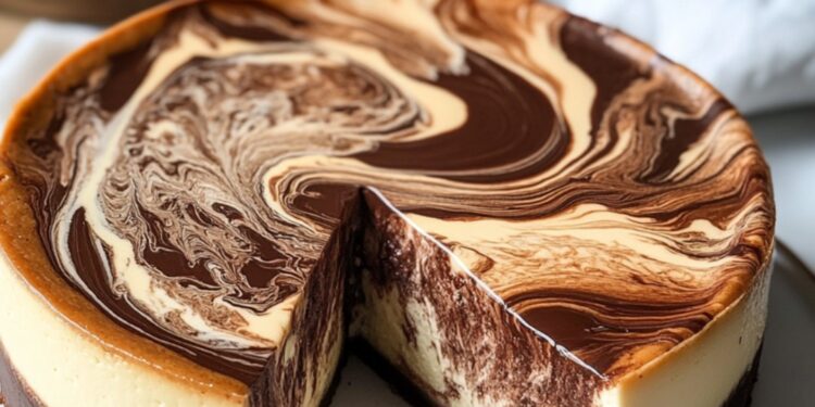 Marmor-Käsekuchen ohne Boden – Ein cremiger Genuss!
