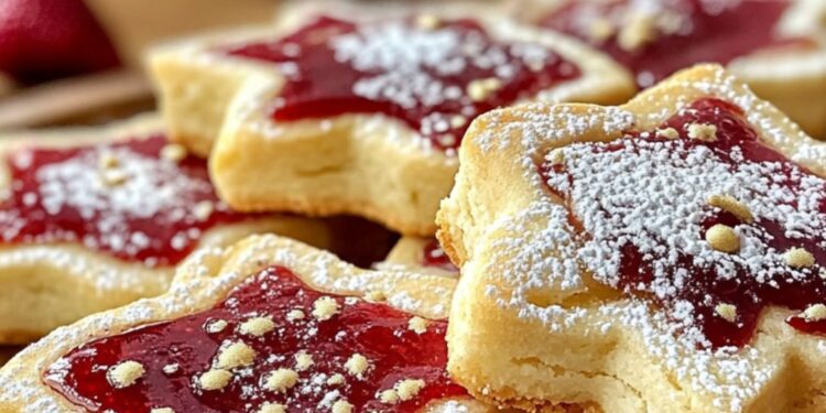 Himbeerplätzchen mit weißer Schokolade und Pistazien