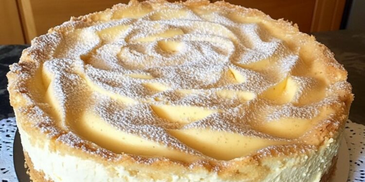 Quark-Schneekuchen mit Vanillepudding – Ein winterlicher Kuchentraum!