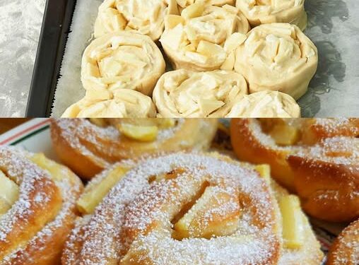 Sie brauchen 5 Äpfel und 100g Naturjoghurt für die Apfelschnecken